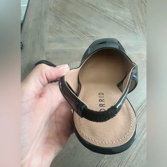 Torrid Black Patent Leather Slingback Square-Toed Block Heel NWT - Picture 5 of 8